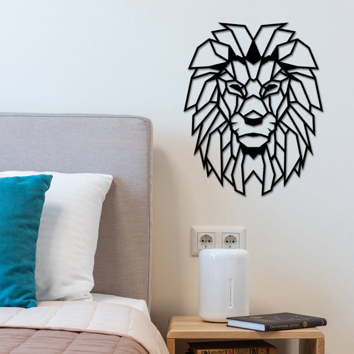 Wallity Lion Metal Decor Negro Wallity Lion Metal Decor Negro